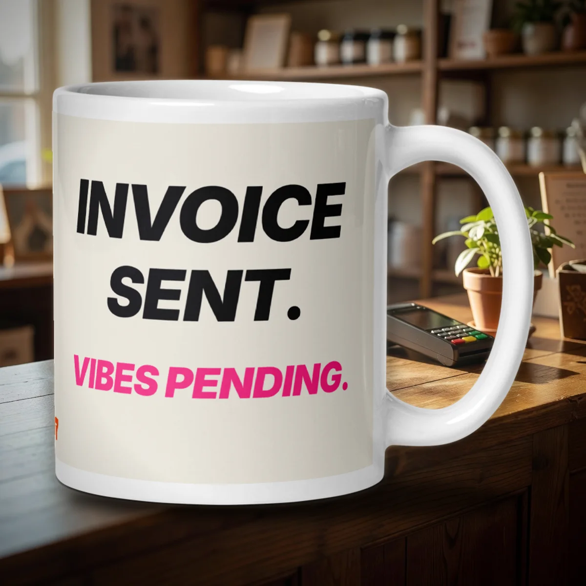 Invoice Sent Mug mug in a styled photo