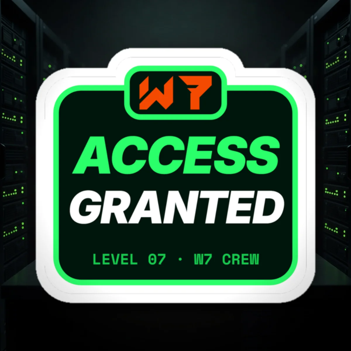 Access Granted Sticker sticker in a styled photo