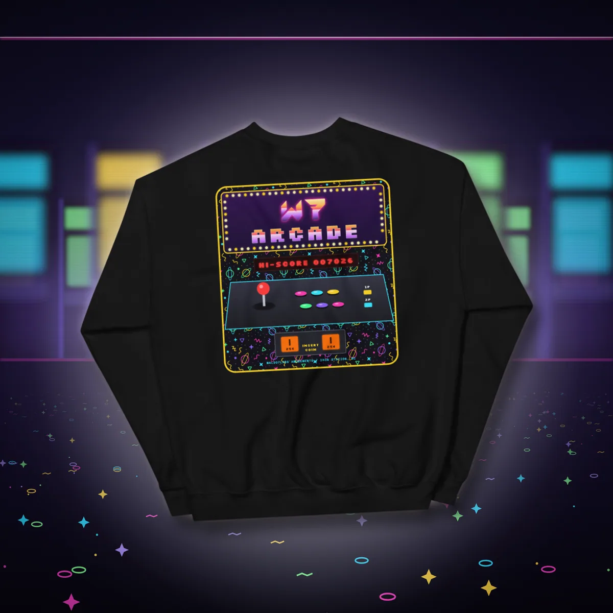 Arcade Marquee Crewneck crewneck in a styled photo