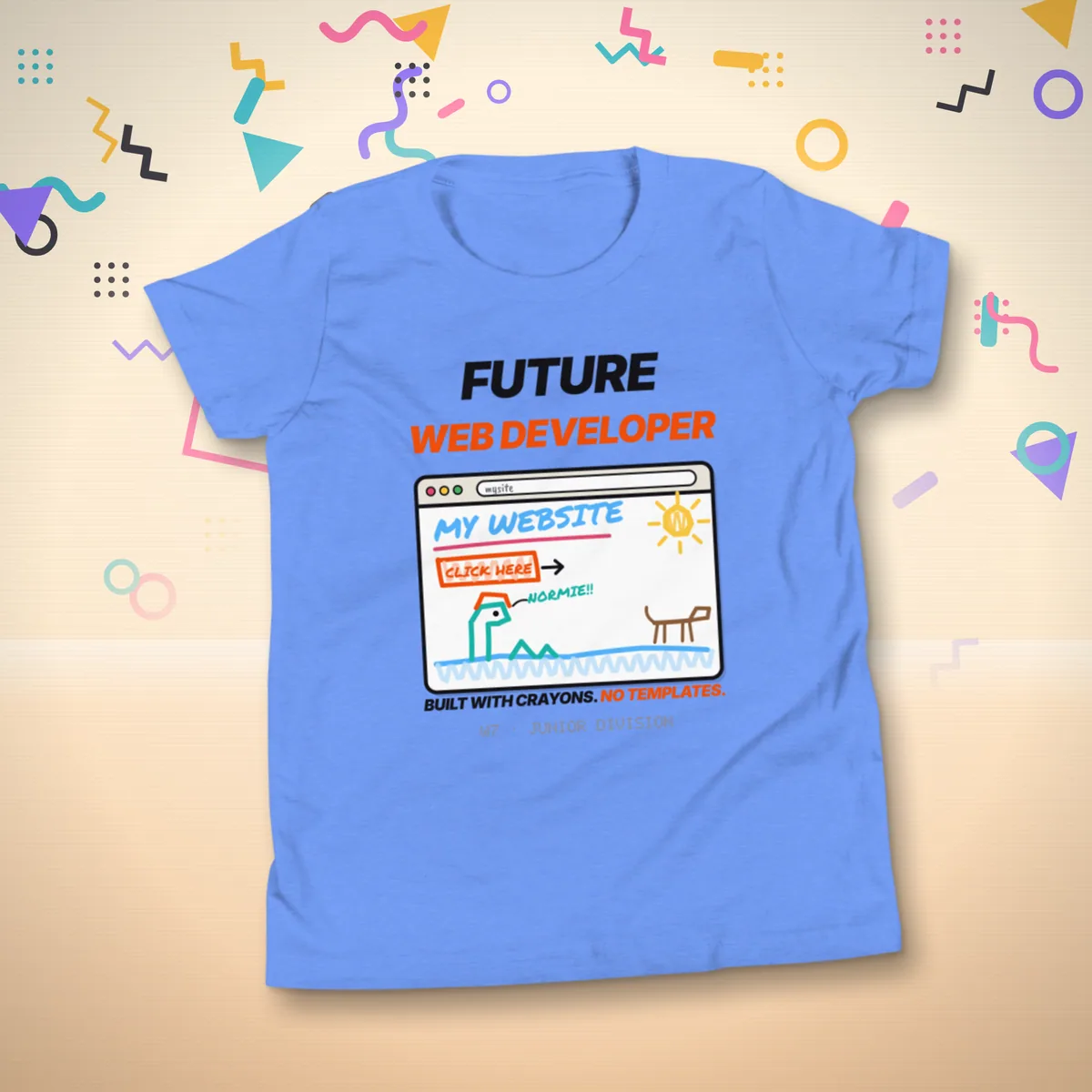 Future Web Developer Kids Tee youth tee in a styled photo