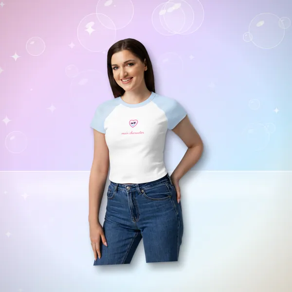 Main Character Baby Tee crop tee in a styled photo